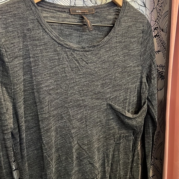 Grey Long Sleeve Pocket Tee - Picture 2 of 2